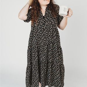 Natural Life Black Floral Dress